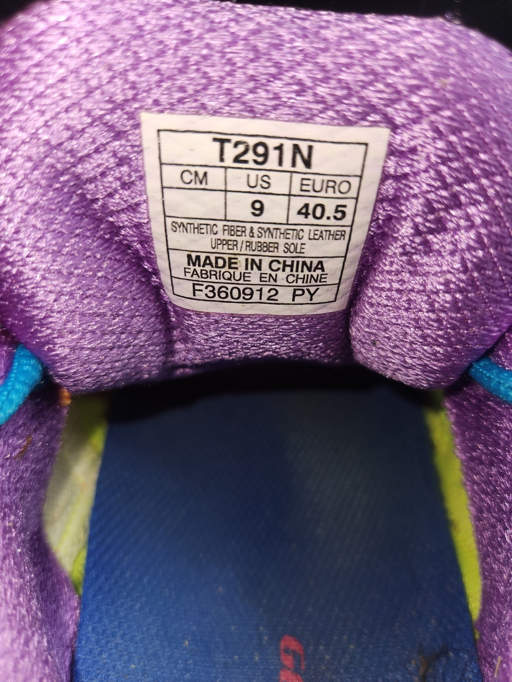ASICS Purple, Blue & Teal Women's Sneaker Interior - Picture 7 of 9